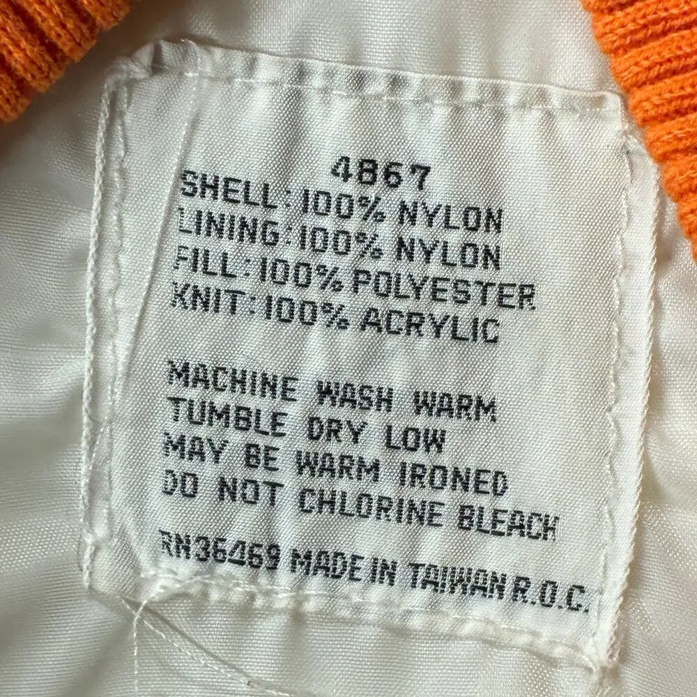 Vintage 70s Ski Jacket Womens Large Lemon/White Colorblock Zip Up Winter K Mart